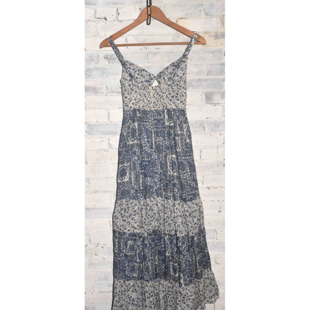 NWT Abercrombie & Fitch Blue White Floral Dress Size XXS $130! - Picture 7 of 8